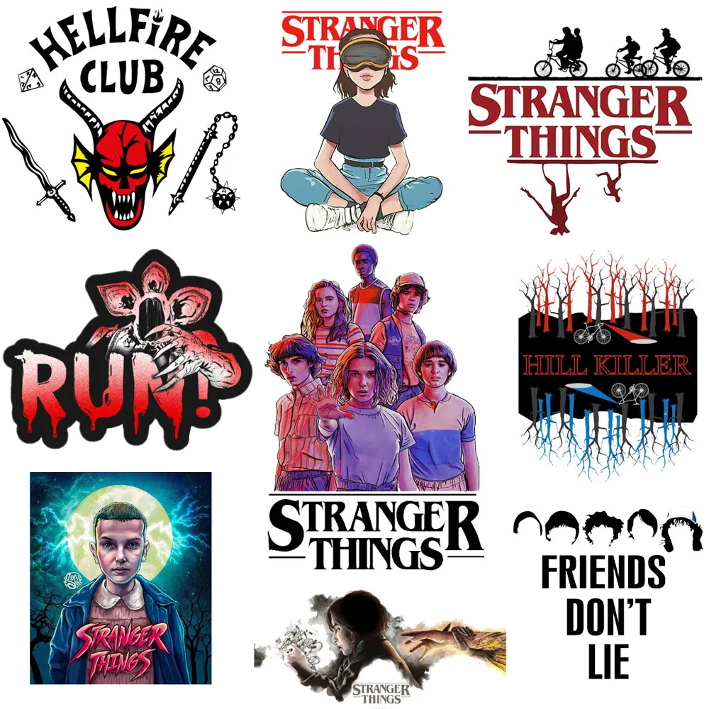

New Stranger Things Patches Hellfire Club Iron on Transfers for Clothing Thermoadhesive Patches on Clothes Children's T Shirts