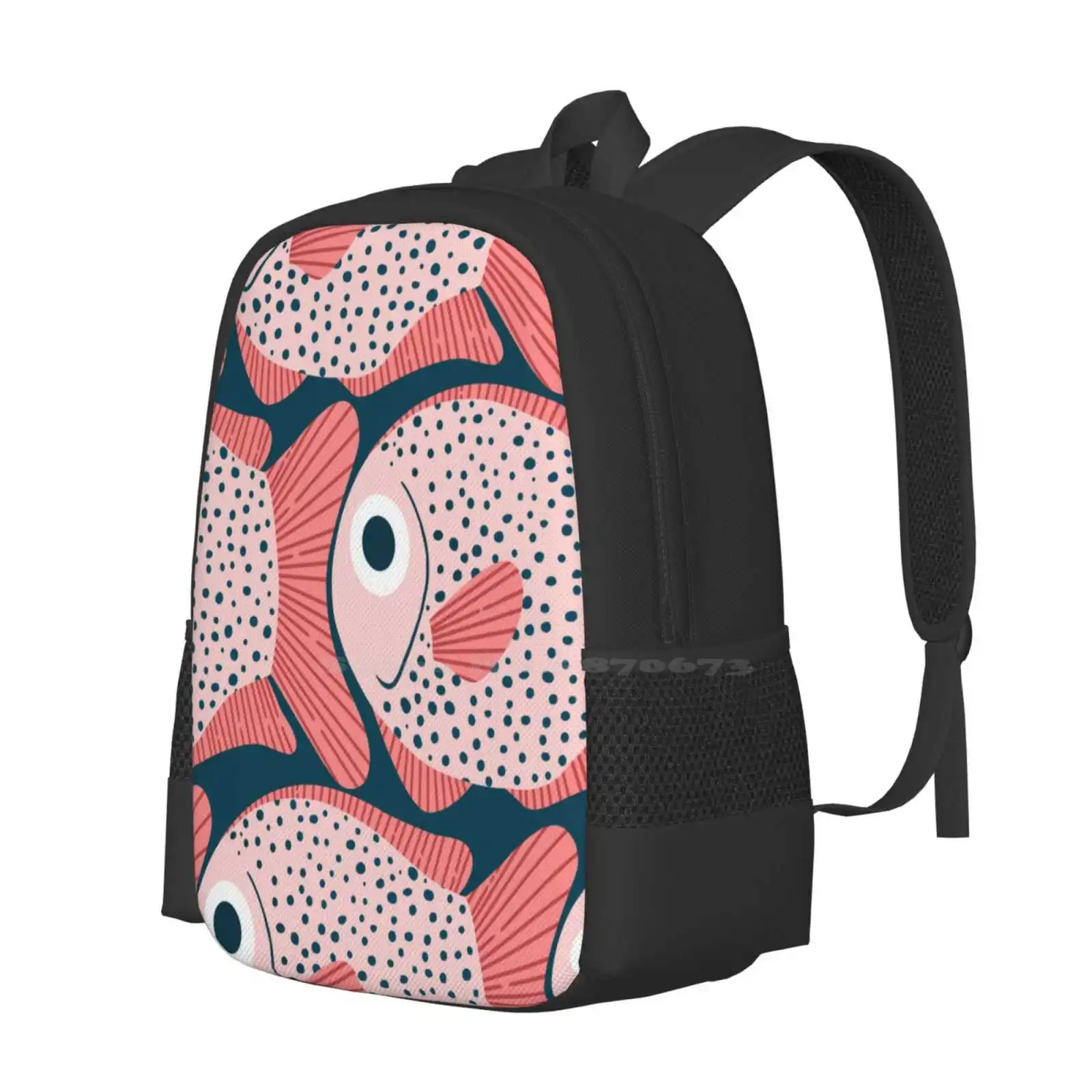 Школьный ранец с рисунком рыбы модные сумки милый мультяшный японский воздушный