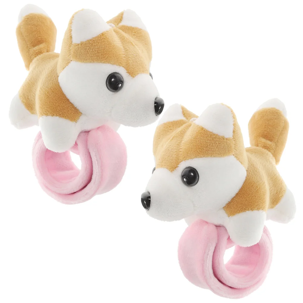 

2 Pcs Pop Circle Bracelet Man Gifts Birthday Party Supplies Cartoon Animal Slap Bracelets Her Animals Cotton