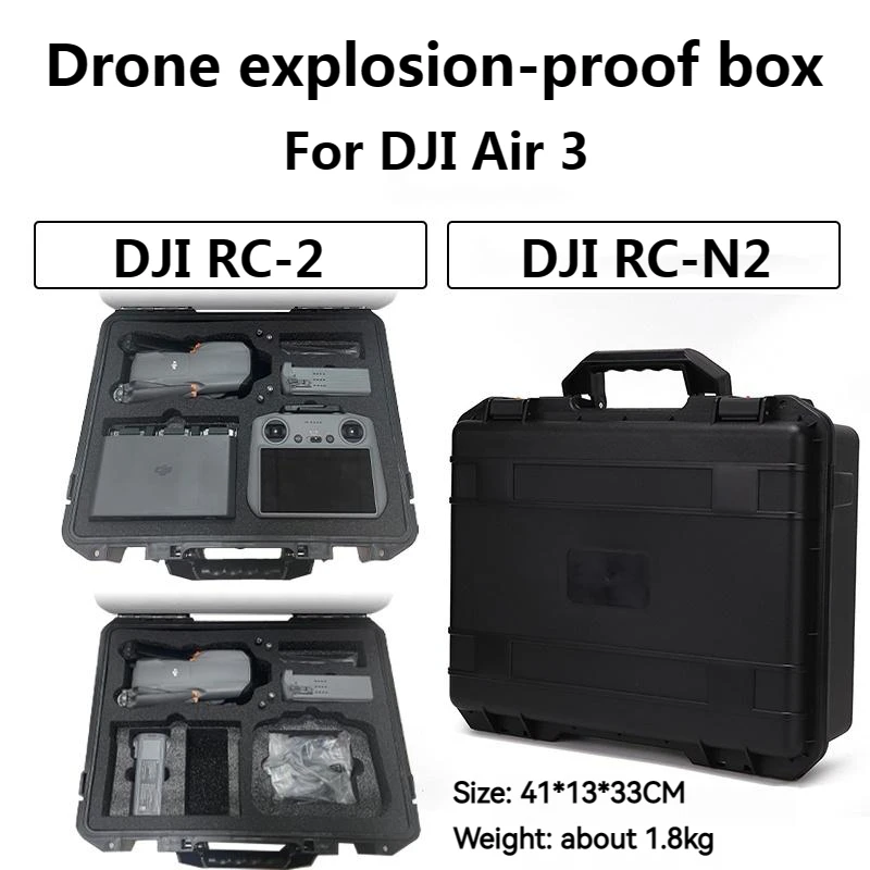 

For DJI Air 3 Explosion-proof Box Waterproof,Drop-proof and Compression-resistant Size 41*33*13CM For DJI Air 3 Accessories