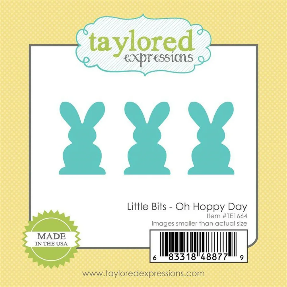 

2022 Metal Cutting Dies Scrapbook Diary Decorate Embossing Little Bits - Oh Hoppy Day Template Diy Gift Card Craft Reusable Mold