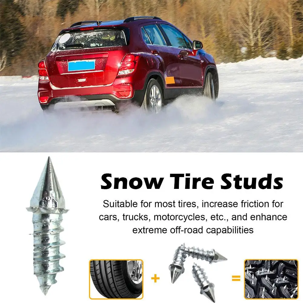 

Winter Tire Spikes Car Tires Studs Screw Snow Spikes Wheel Tyre Snow Chains Anti-Slip Stud For Auto Car Motorcycle SUV ATV X0V0