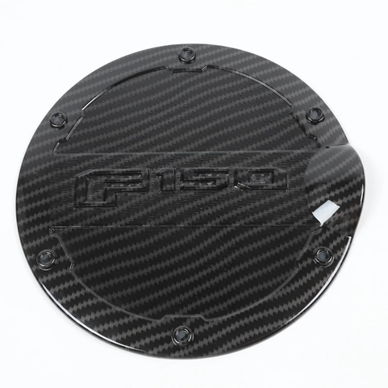

for Ford F150 F-150 Raptor 2015-2020 Car Carbon Fiber Fuel Tank Cover Gas Door Cap Oil Door Trim Cover Fit Accessories