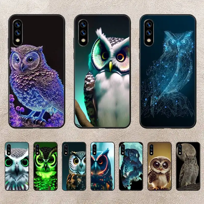 

Animal Night Owl Lovely Phone Case For Huawei G7 G8 P7 P8 P9 P10 P20 P30 Lite Mini Pro P Smart Plus Cove Fundas