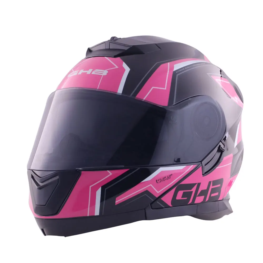 Мотоциклетный шлем с откидной крышкой модульный гоночный на все лицо для мужчин