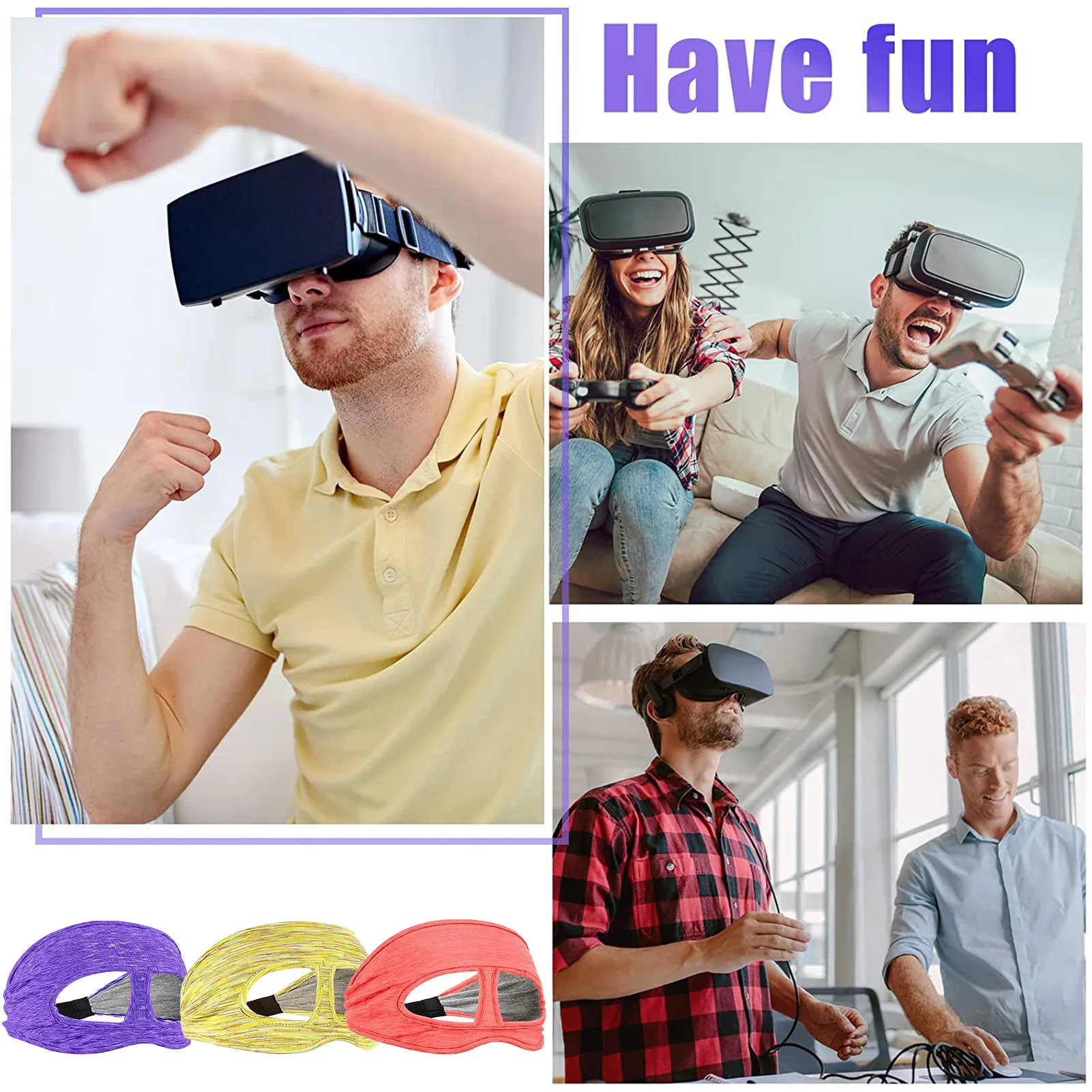

Повязка на голову для VR-гарнитуры, защита глаз от пота, аксессуары для защиты от пота, чехол для лица для виртуальной реальности, домашние Пр...