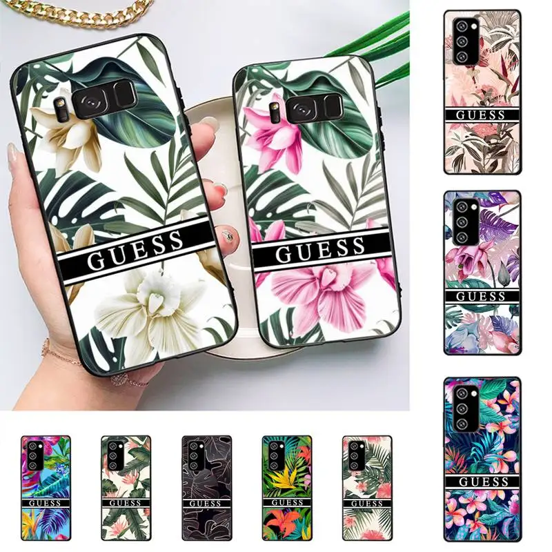 

Art Flowers & Banana Leaf GUESS Phone Case For Samsung Galaxy Note10Pro Note20ultra note20 note10lite M30S