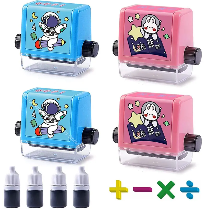 

Math Roller Stamp for Addition Subtraction Multiplication Division Rolling Number Practice Stamp Roller Digital Teaching Stamp