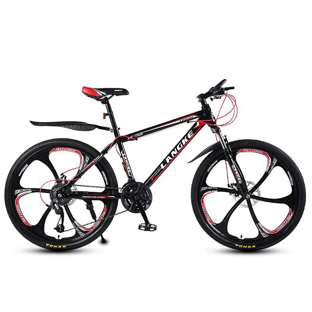 

26 Inch Mountain Bicycle Multi Speed Mountain Bike Lightweight High Carbon Steel Frame Front And Rear Double Disc Brake
