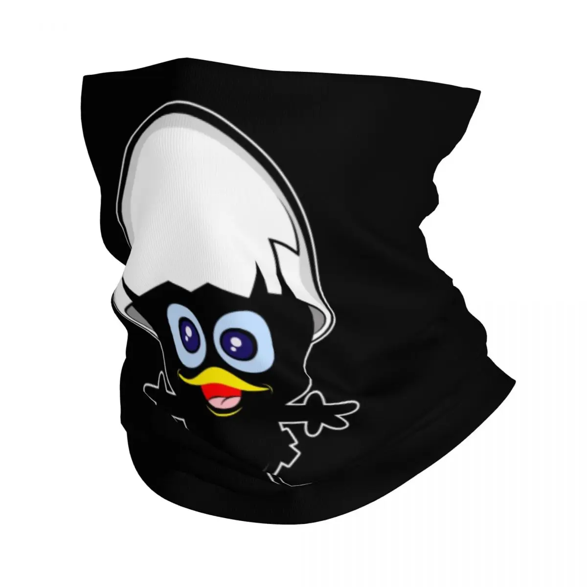 

Kawaii Calimero, черная куриная бандана, шея, гетры, ветрозащитный шарф для лица для женщин и мужчин, мультяшная копия, Балаклава