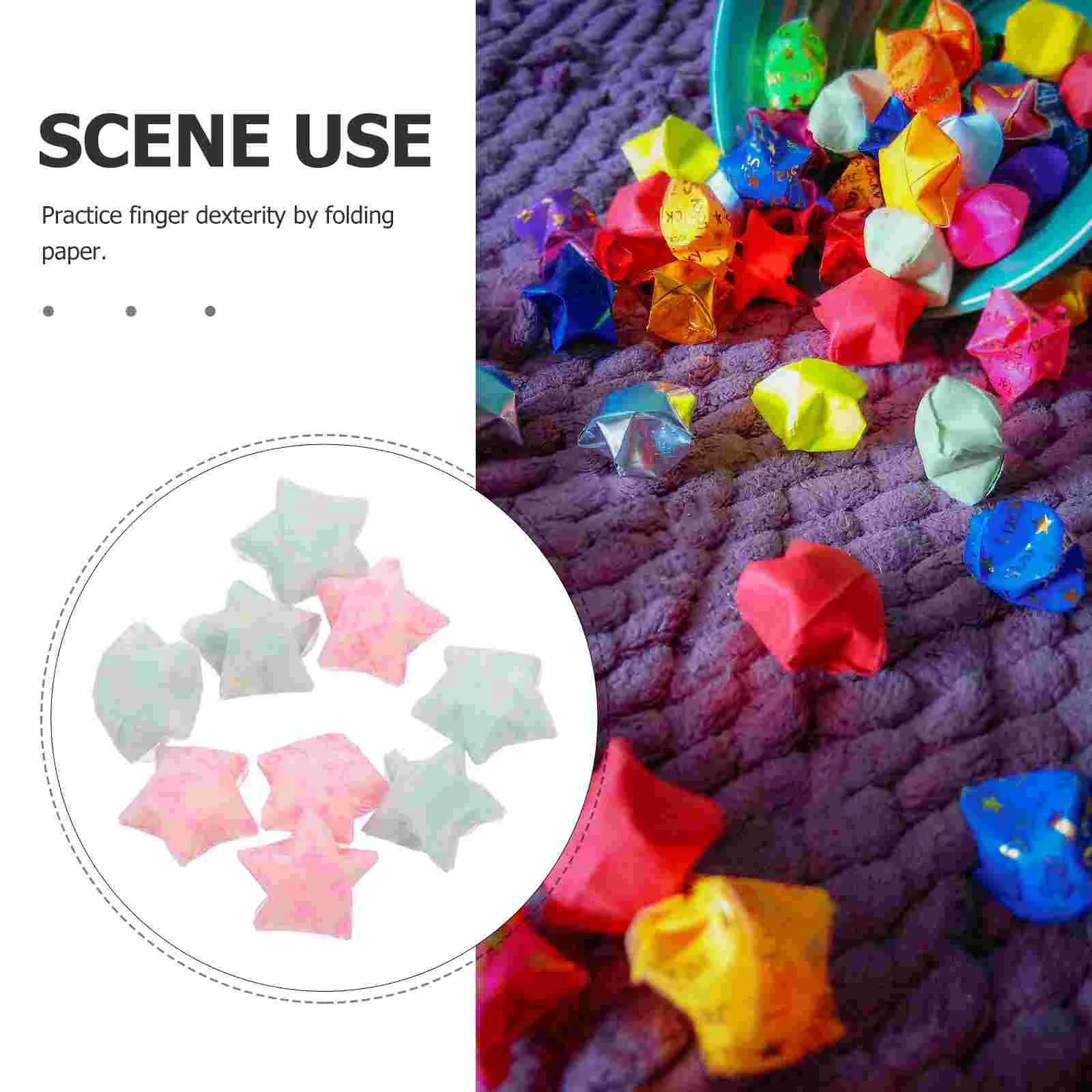 300 шт. складная бумага со звездами оригами светящаяся в темноте для рукоделия