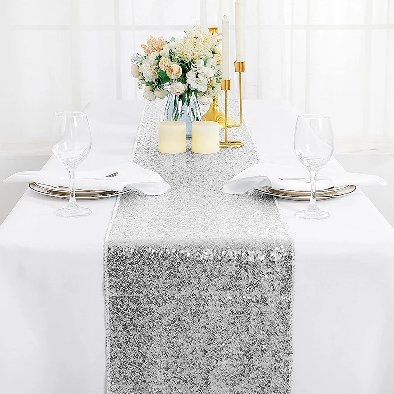 

Оранжевая sequin скатерть-дорожка из полиэстера