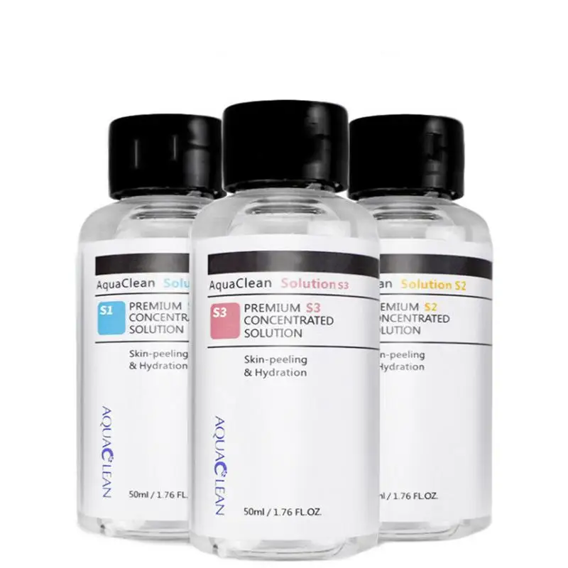 

3Pcs Aqua Solution Liquid Cleansing Wrinkle Remove Hydra Facial Care Serum Premium S1 S2 S3 Concentrated Peeling Solution