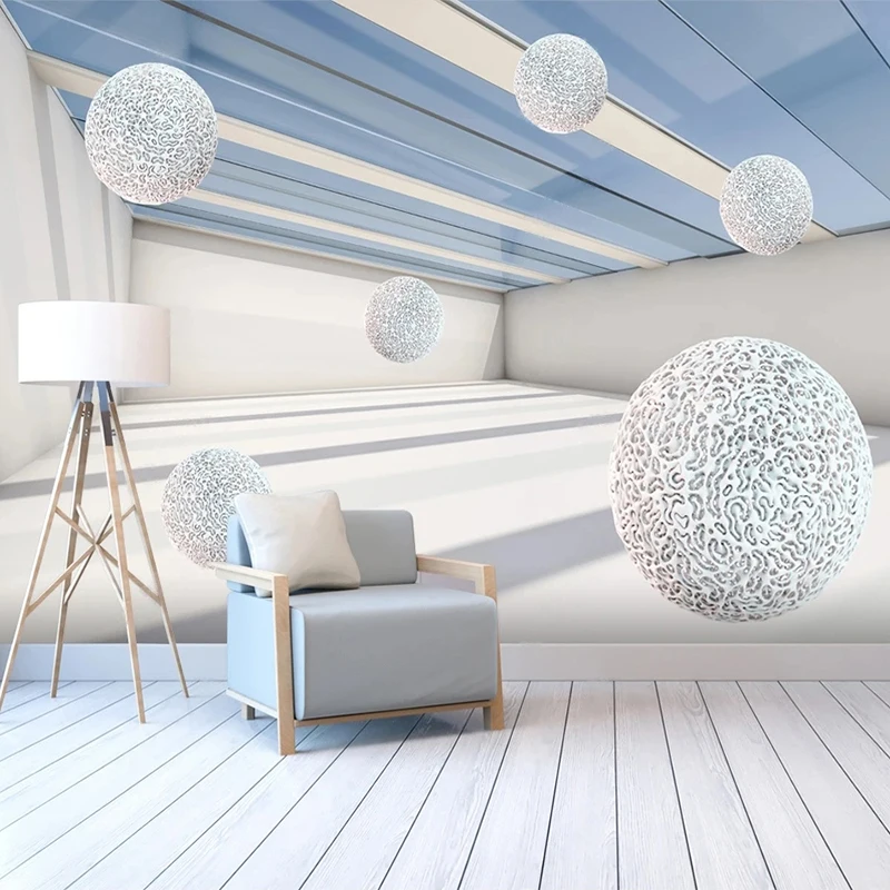 

Custom Mural Wallpaper Modern 3D Stereo Sphere Abstract Space Fresco Living Room TV Sofa Bedroom Background Wall Papel De Parede