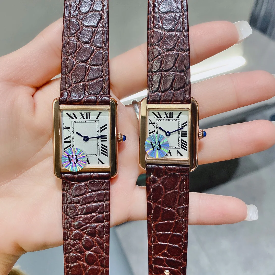

Hot brand popular fashion casual rectangular ladies quartz watch luxury leather strap high quality classic bracelet stone table