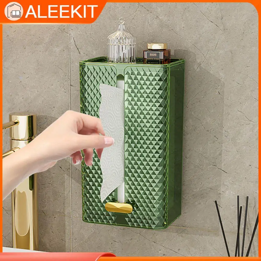 

Napkin Paper Case Nodic Transparent Household Tissue Box Wall-mounted Towel Storage Box Napkin Holder Dispenser Rack Rectangular