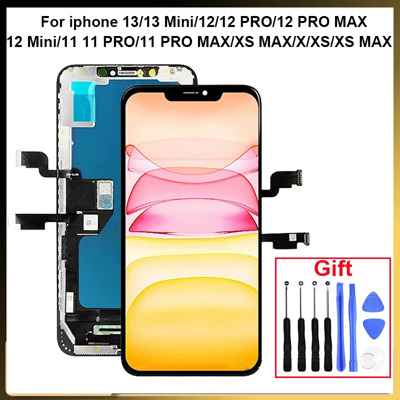 

OLED LCD Screen For iphone X XS XS MAX 11 11PRO 12 12PRO 12 Mini 12 PRO MAX 13 LCD Display Touch Screen Digitizer Assembly