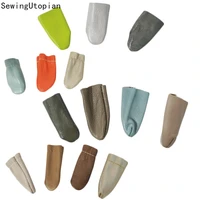 50pcs thimble leather finger protector cowhide diy handmade leather thickened finger cot random color finger protector