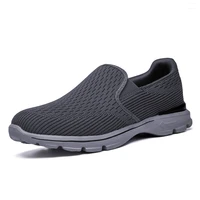 2020 new men casual shoes slip on black gray male flat walking sneakers mesh leisure breathable men sneakers fashion