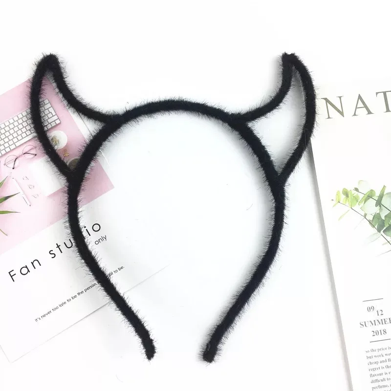 Забавная повязка на голову с рогом дьявола головной убор для праздника карнавала