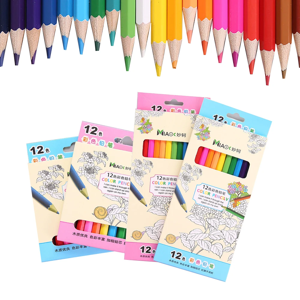 

12 24Color Small Pencil Painting Pen Color Lead Pencil writing painting Office Stationery pencils gifts for students new A30