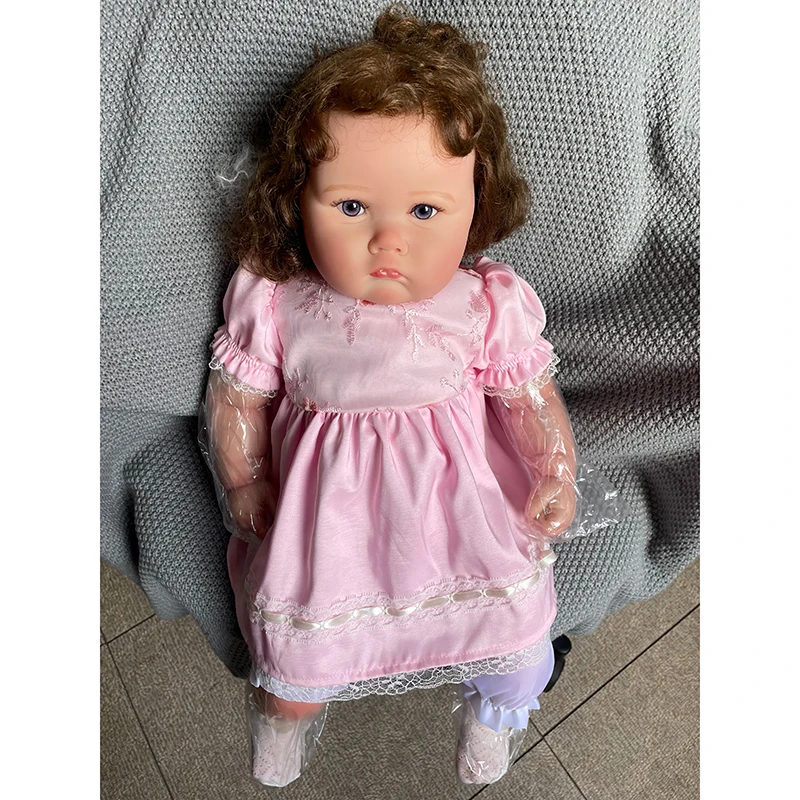 60CM Handmade High Quality Toddler Maggie Detailed Lifelike Hand-rooted hair Collectible Art Doll | Dolls
