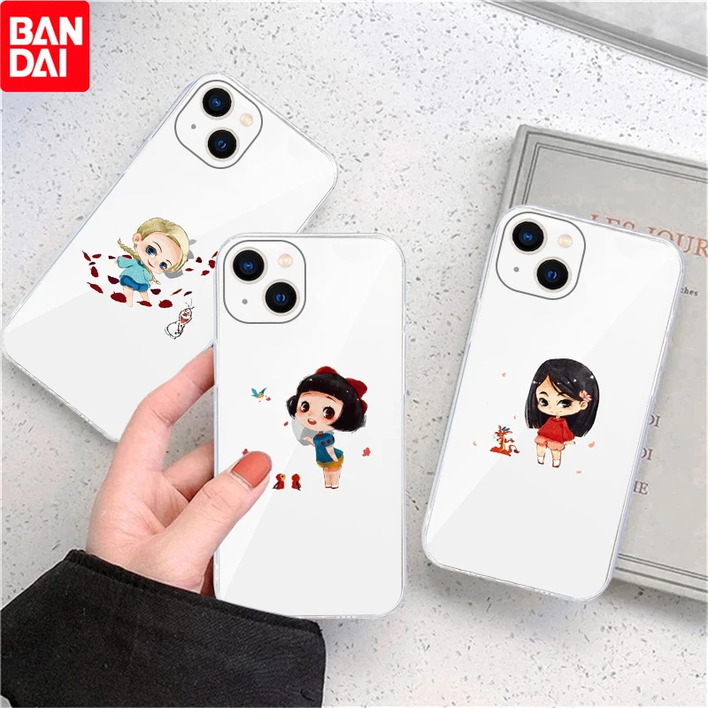 

Ctue Princess Clear Case For iPhone 11 Pro 13 12 Mini XS Max X XR 7 8 Plus SE2020 6 Liquid Silicon Transparent Shell Cover Coque