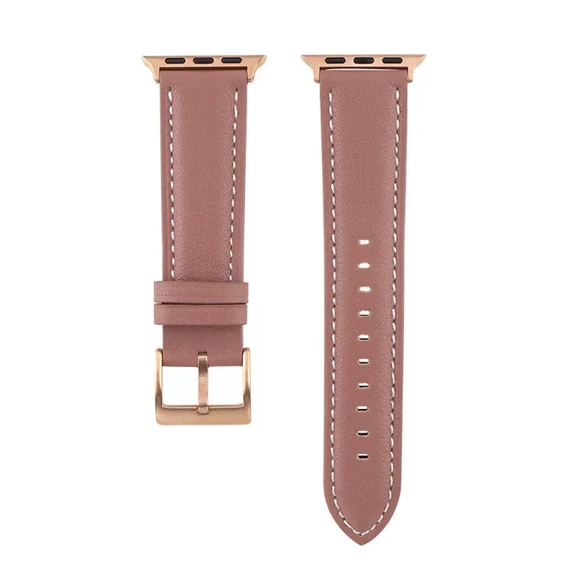 High quality leather band For Apple Watch 7 6 5 SE 41mm 45mm strap Smart Watches Bracelet For iWatch series 3 4 2 38mm 40/44mm