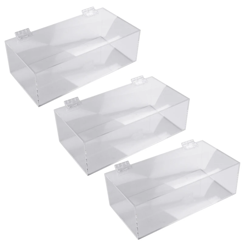

3X Nonporous Acrylic Clear Tissue Box Disposable Mask Storage Box Gloves Dustproof Organize Box