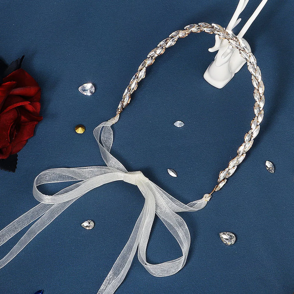 

Rhinestone Braided Headband Crystal And Rhinestone For Women Ladies Girls