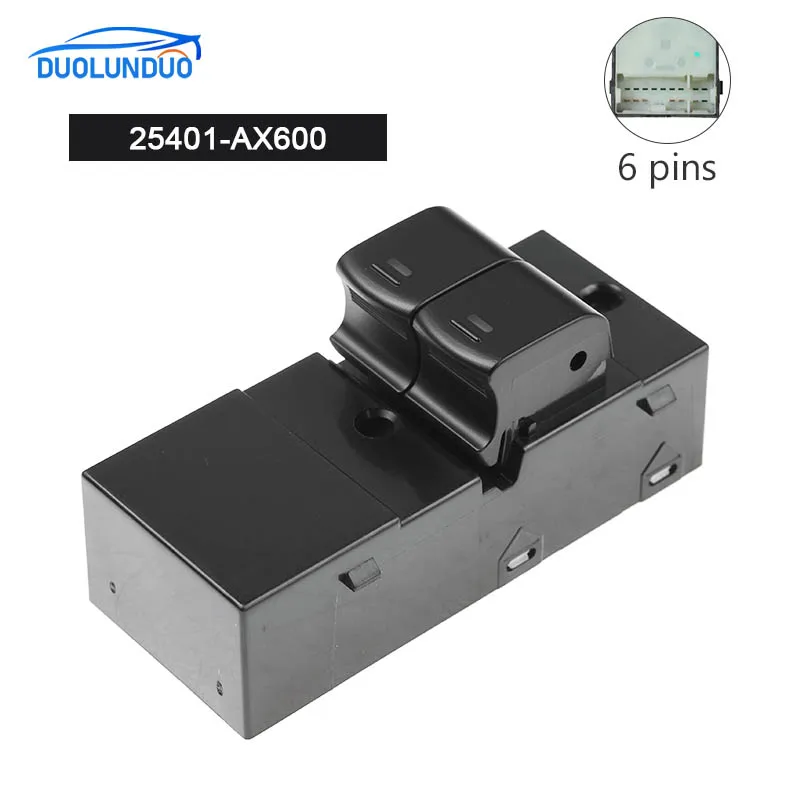 

Новый переключатель электрического стеклоподъемника DUOLUNDUO 25401-AX600 25401AX600 для Nissan Micra III K12 2003‐2010 25401-AX600