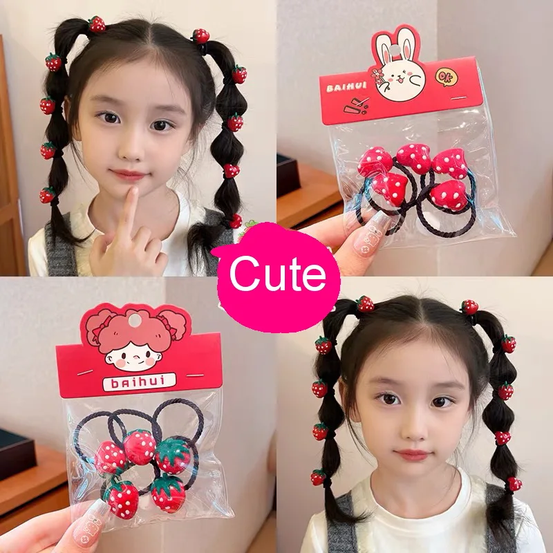 Разноцветные эластичные резинки для волос 2025 5 шт