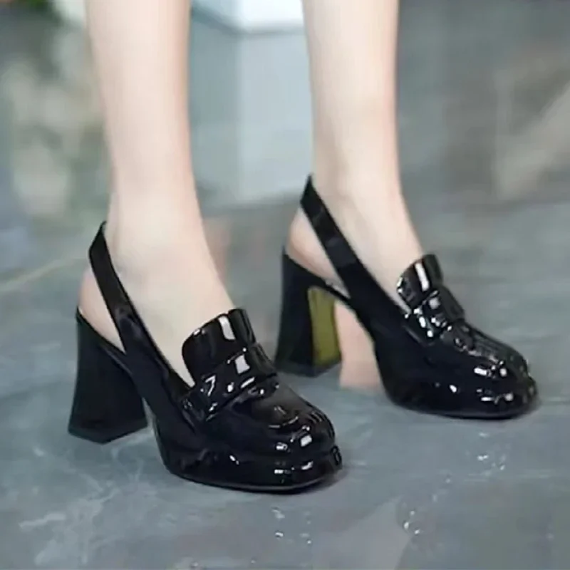 Женские туфли-лодочки на платформе высокий квадратный каблук Повседневная