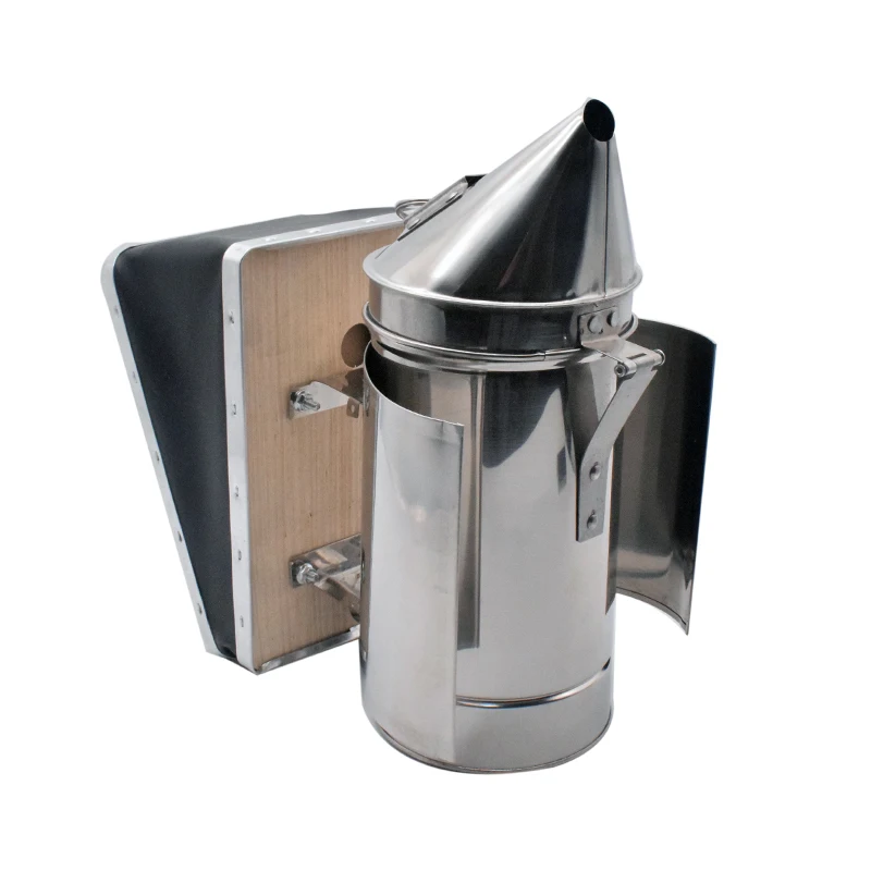 Hight Quality Stainless Steel Beehive Smoker with Heat Shield Protection Beekeeping Equipment Kit for Starter Beekeeper