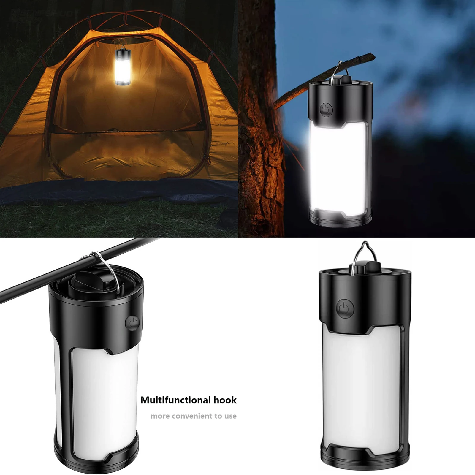 

Portable LED Camping Lights Super Bright Camping Lanterns Battery Powered IPX45 Waterproof 800 Lumens Camping Lamps For Indoors