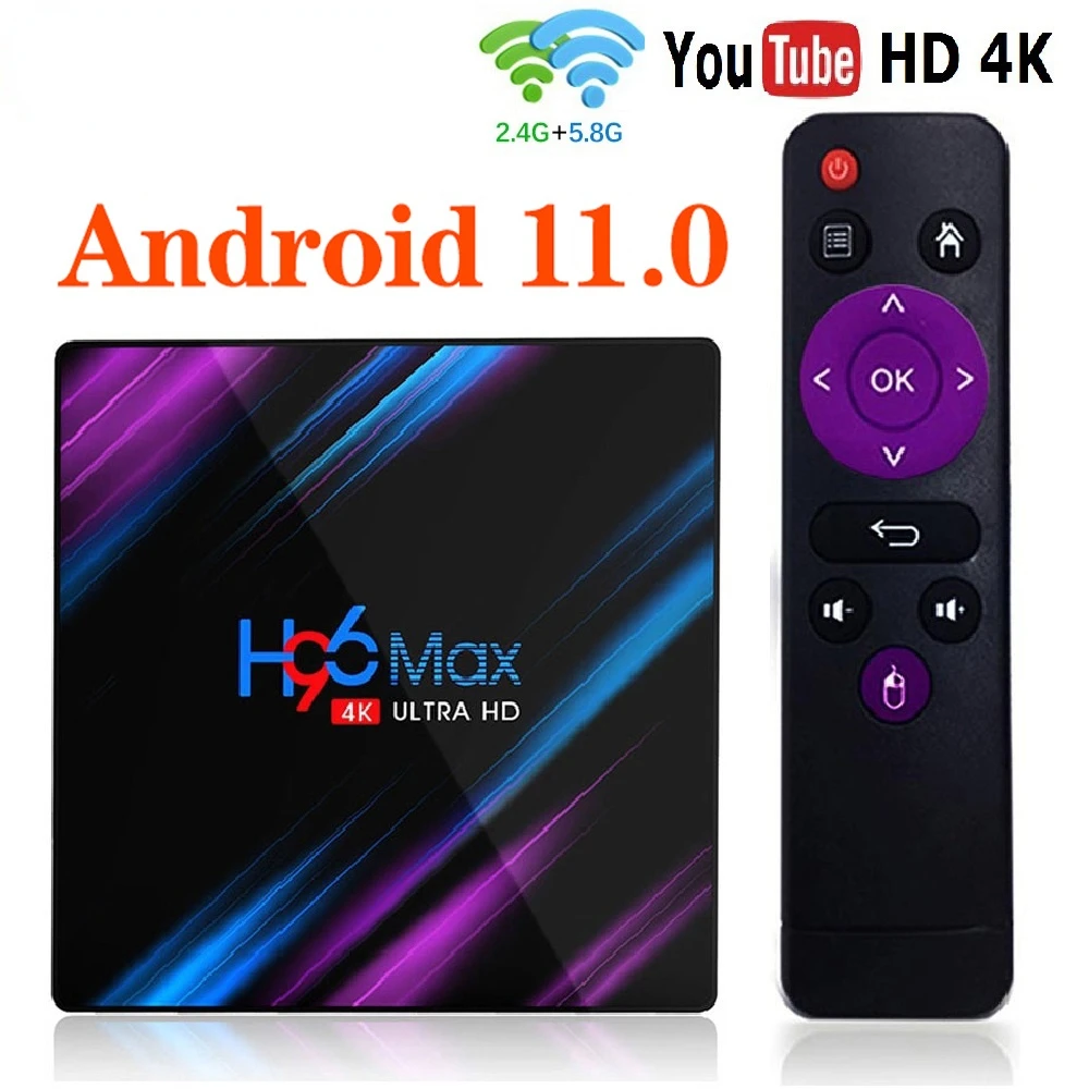 

Приставка Смарт-ТВ H96 MAX RK3318, ТВ-приставка на Android 11, 4 Гб ОЗУ, 64 Гб ПЗУ, 32 Гб ПЗУ, с поддержкой Wi-Fi, Bluetooth, 2 Гб ОЗУ, 16 Гб ПЗУ