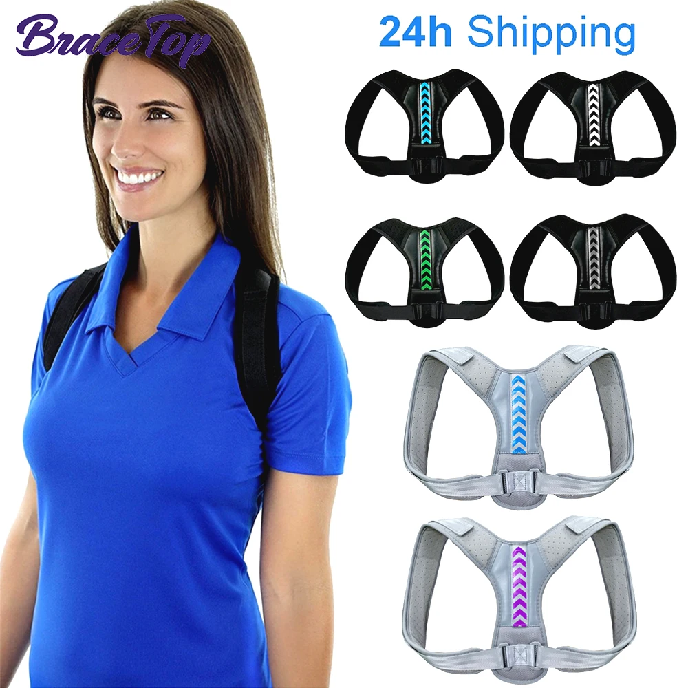 

BraceTop Back Shoulder Posture Corrector Belt Clavicle Spine Support Reshape Your Body Home Office Sports Upper Back Neck Brace