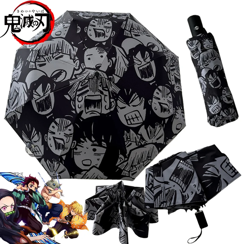 Автоматические зонты в стиле аниме Убийца демонов для мужчин и женщин зонтик с