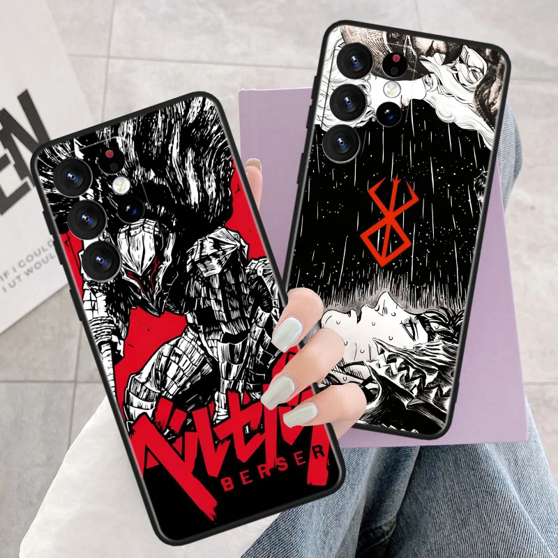 Berserk Guts Comic Phone Case For Samsung Note 8 9 10 20 Plus M10 21 23 30 31 32 33 51 53 54 60 62 80 Black Cover Silicone