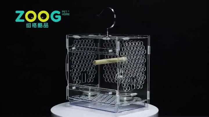 

High Quality Custom Clear Portable Acrylic Outdoor Hanging Bird Cage