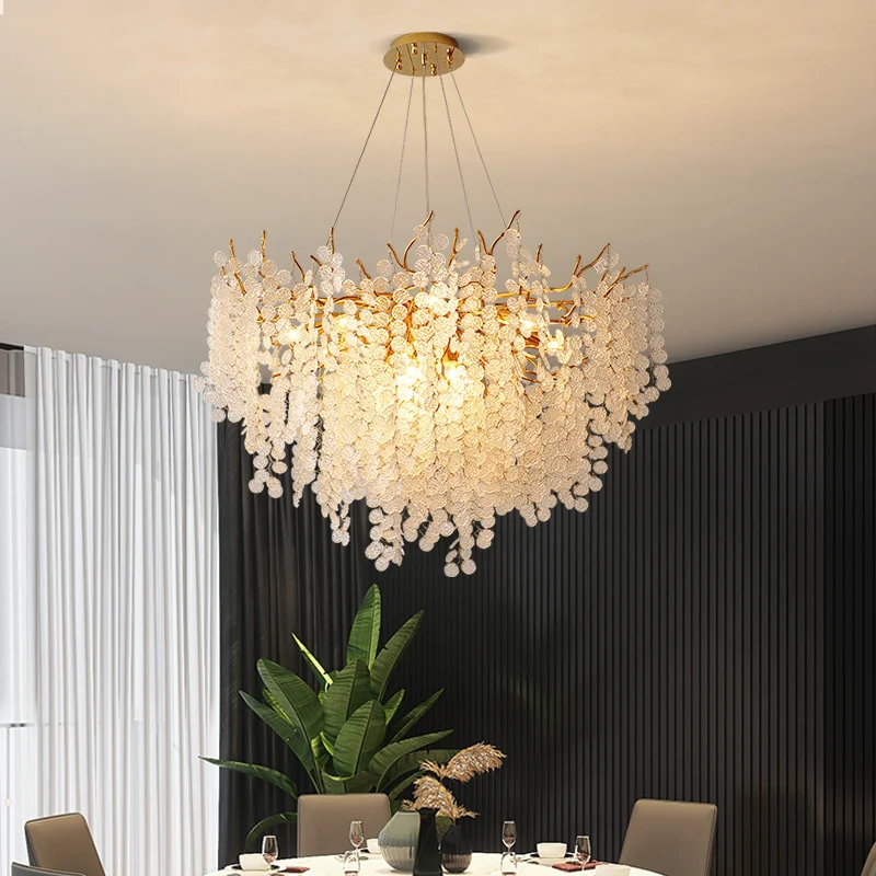 

Art Chandelier Led Pendant Lamp Light Nordic Luxury Crystal Modern Fixture Living Room Dining Bedroom Indoor Decoration