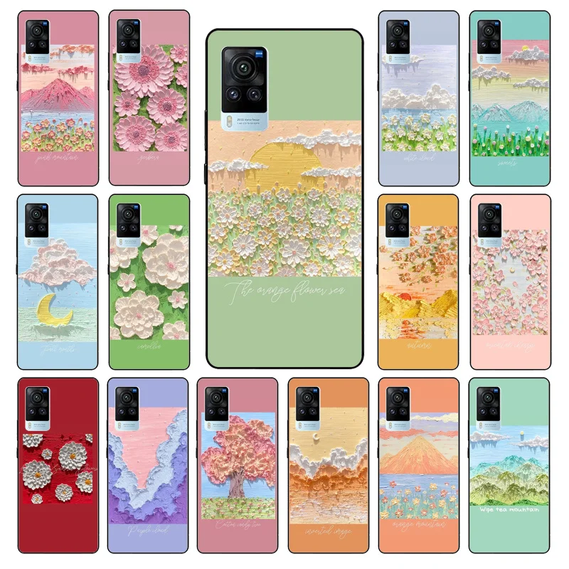 

Beautiful Flower Cloud Painting Phone Case for VIVO V21E V21 V23 V23E V2109 Y53S Y33S Y55 Y76 Y31 Y21 Y72 Y01 Y21S Y11S