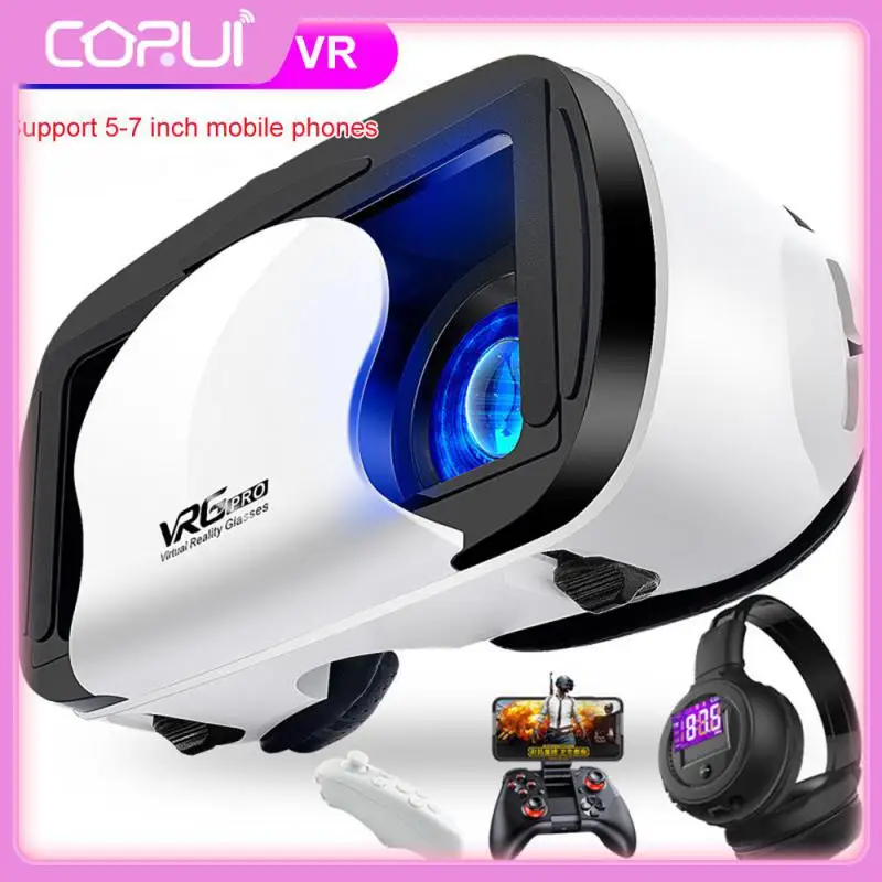 

For 5 To 7 Inch Smartphone Devices 3d Virtual Reality Helmet Visible Wide Angle Transmittance Vr Glasses Vrg Smart Gift