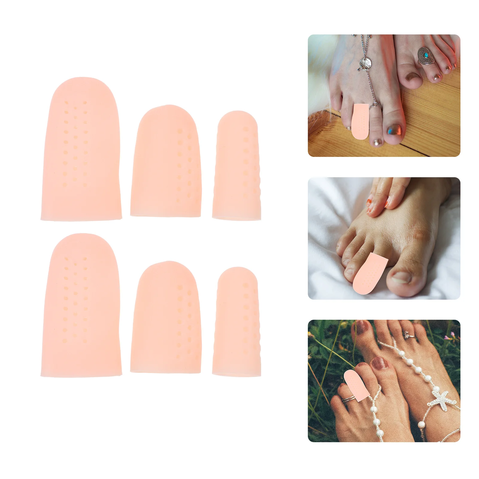 

8 Pairs Toe Cover Valgus Relief Tool Corrector Protective Case Bunions Separators Thumb Orthosis Sebs Stretcher Light