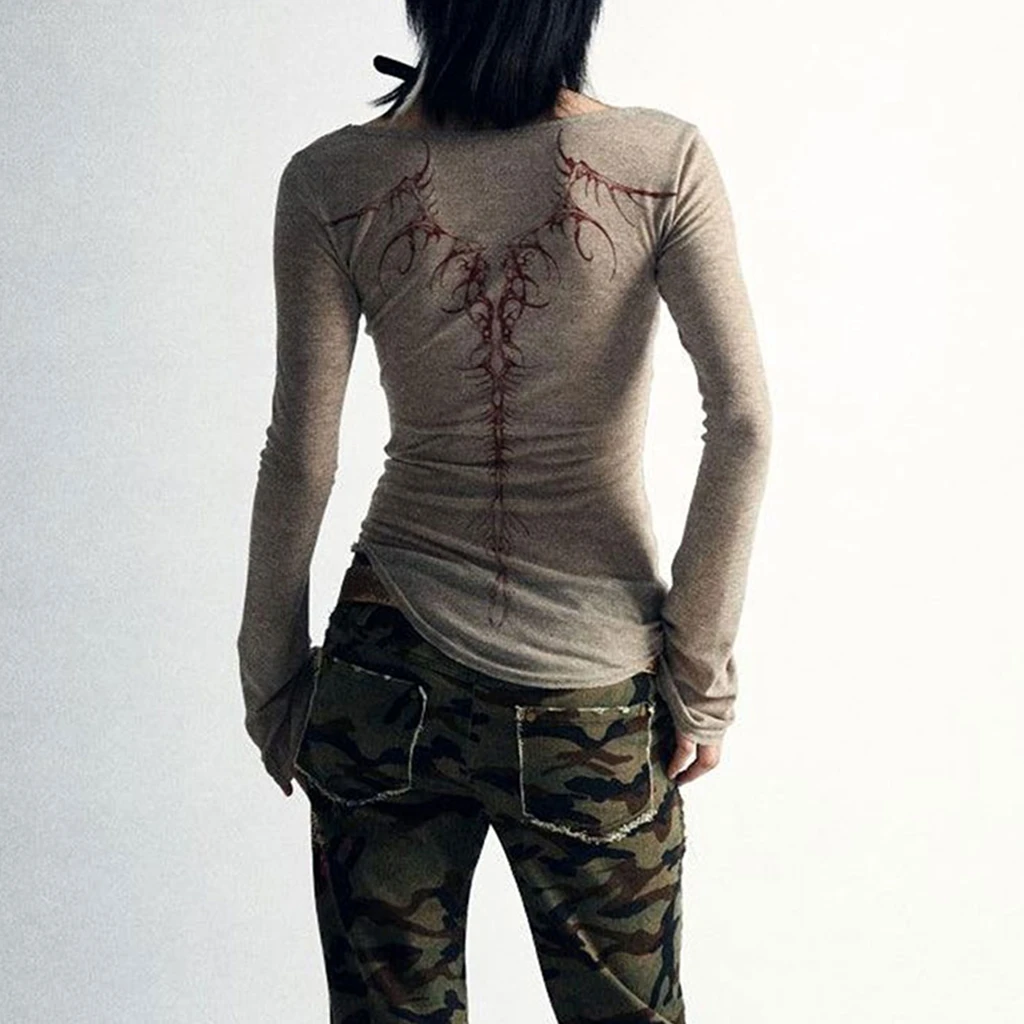 Женская весенне-осенняя футболка с длинным рукавом модные рубашки круглым