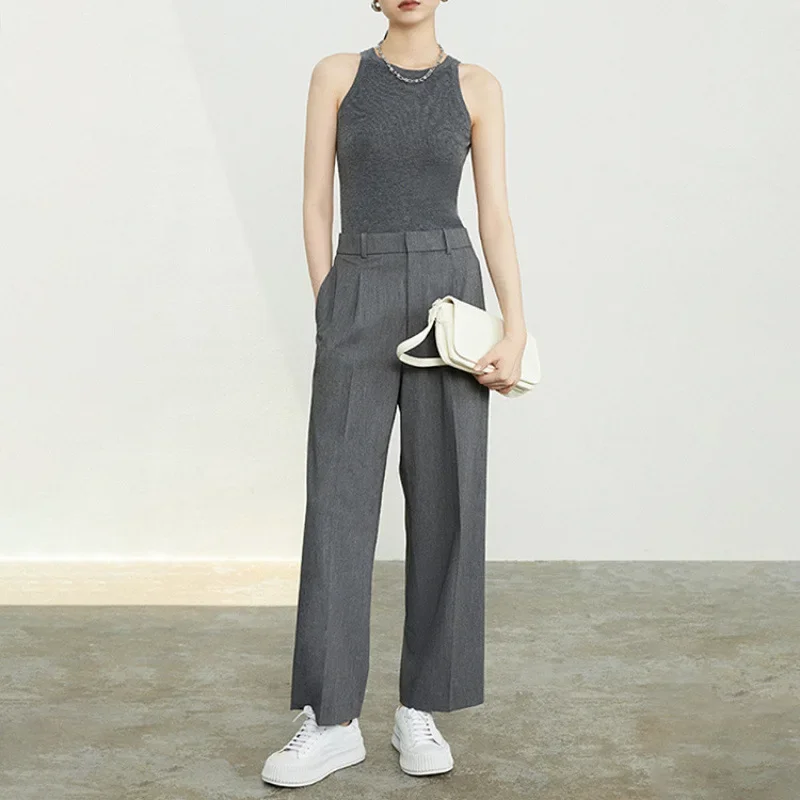 Лето 2023 14 г бархатная мягкая майка с бретелькой на шее женский пуловер без