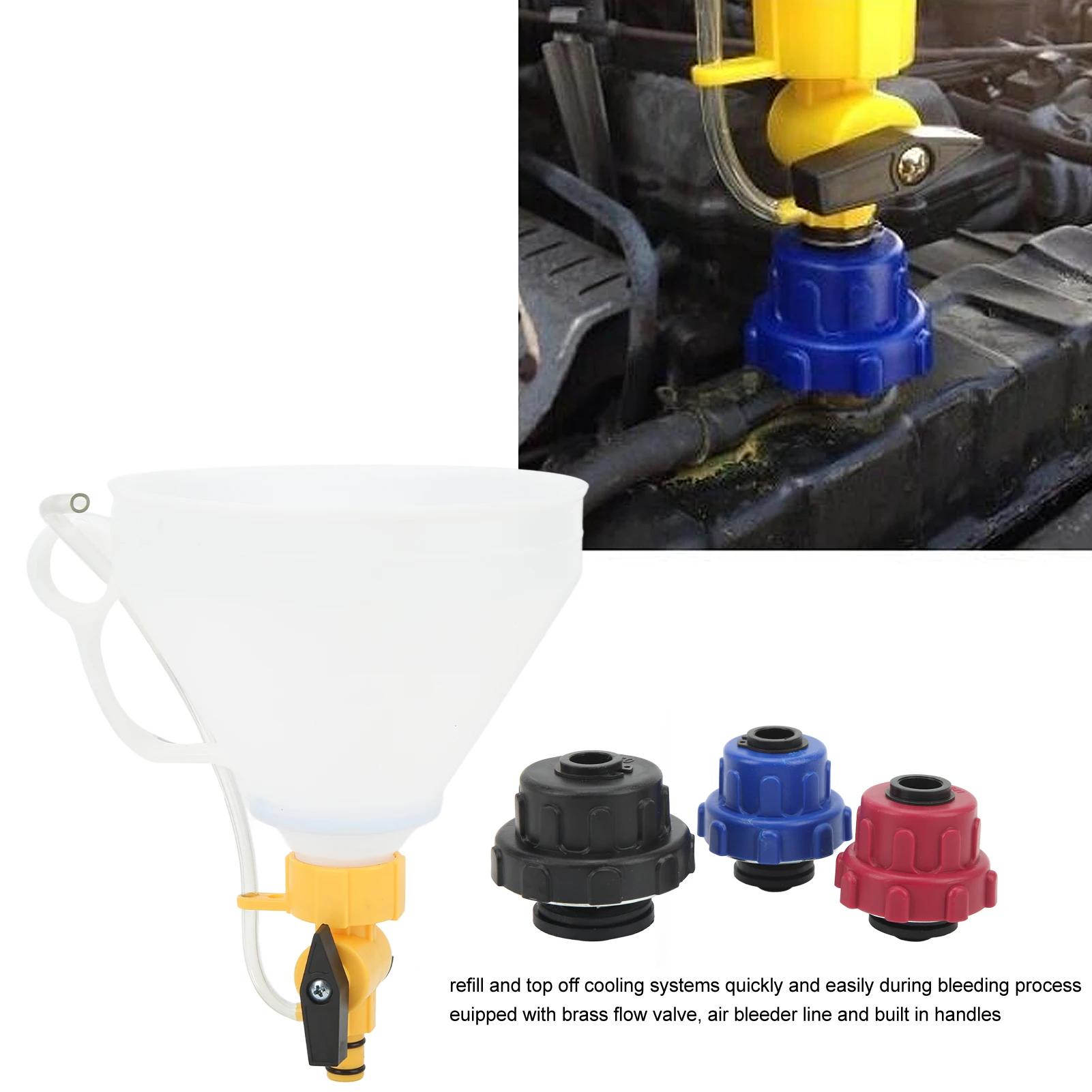 Система охлаждения радиатора с 3 сменными адаптерами для Ford