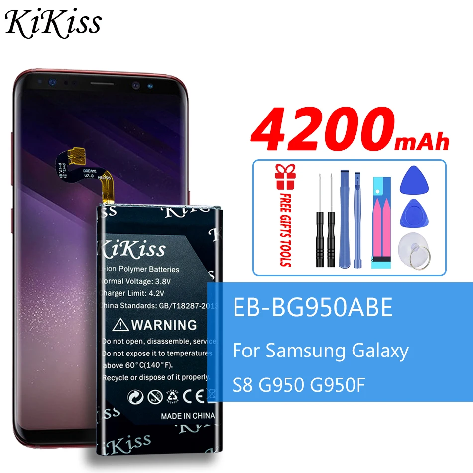 

EB-BG950ABE EB-BG950ABA 4200mAh battery For Samsung Galaxy S8 SM-G9508 G950T G950U/V/F/S G950A G950F G950T G9500 G950 +Tool