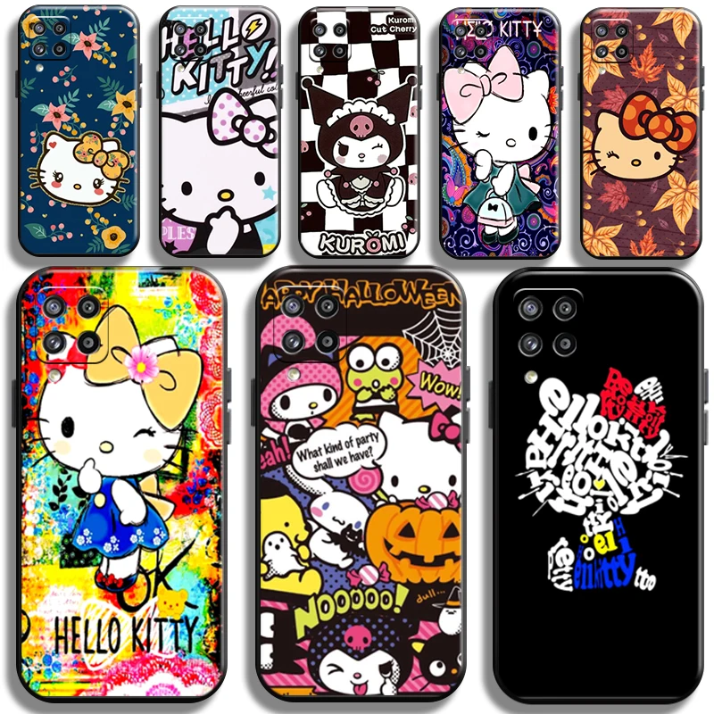 

Pretty Cartoon Hello Kitty For Samsung Galaxy A42 5G Phone Case Coque Soft Cover Shockproof Funda Carcasa Black Full Protection
