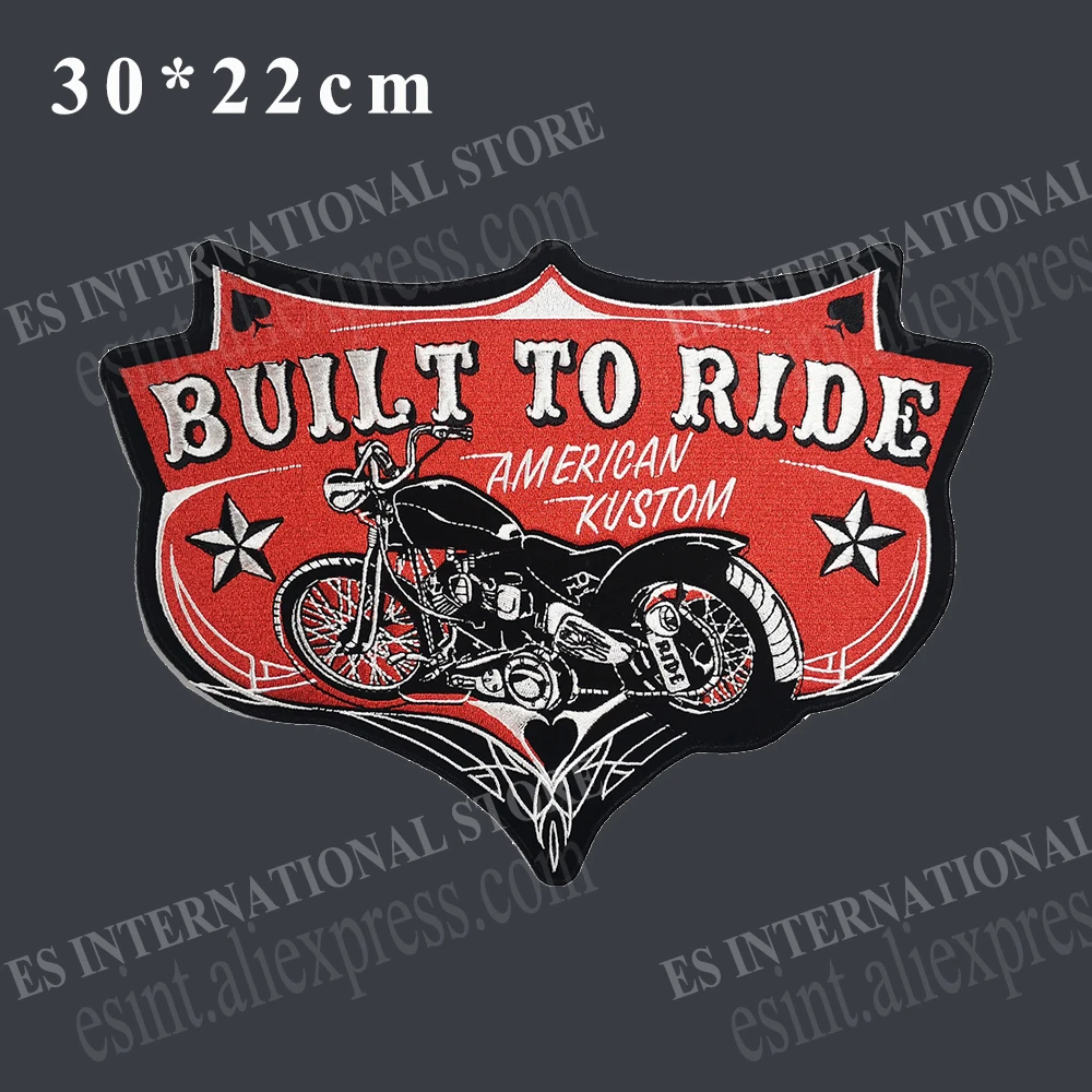 

11,8 дюймовые американские большие вышитые нашивки BULLT TO RIDE для куртки мотоцикла байкера 30 см * 22 см вышивка «сделай сам» пришивная ткань